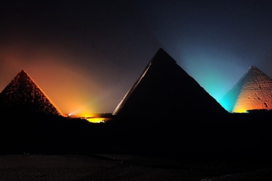 Sound and light show at the Pyramids of Giza